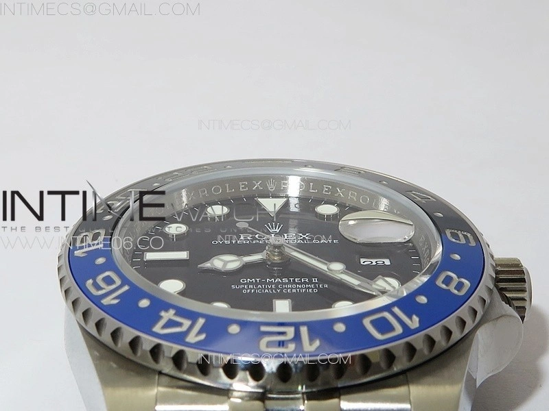 GMT-Master II 126710 Black Blue Ceramic Bezel 904L SS GMF 1:1 Best Edition Black Dial on 904L Jubilee Bracelet VR3285 V5