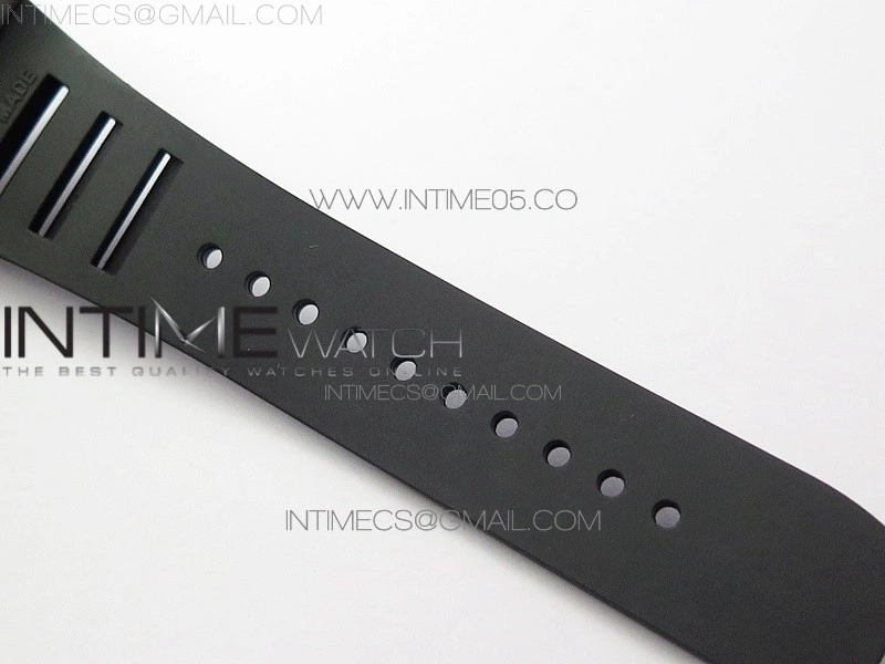 RM011 Carbon Case Carbon Bezel Chronograph KVF 1:1 Best Edition Skeleton Dial on Black Rubber Strap A7750
