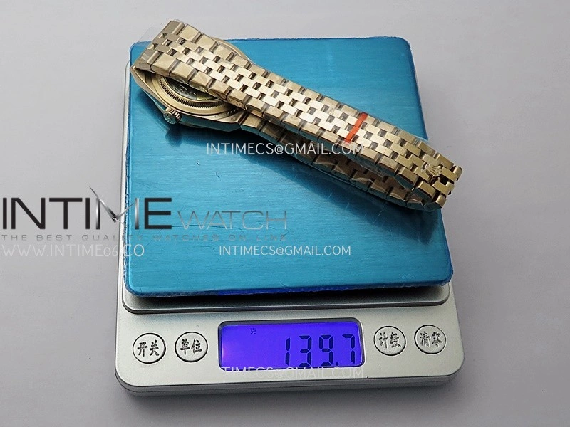 Land Dweller 127285 Diamond Bezel Gain Weight RG B Factory White Dial T Diamond Marker On RG Bracelet A7135