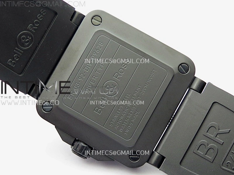 BR 03-92 Diver Black Ceramic Bezel PVD B12 1:1 Best Edition Light Blue Dial on Black Rubber Strap MIYOTA 9015