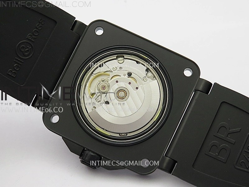 BR 03-92 Diver Black Ceramic Bezel PVD B12 1:1 Best Edition Light Blue Dial on Black Rubber Strap MIYOTA 9015