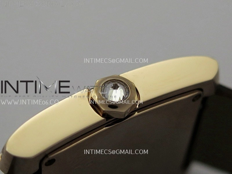 Tank Francaise Ladies 27mm Diamond Bezel RG 8848F 1:1 Best Edition Silver Dial on Red Leather Strap Ronda Quartz V2