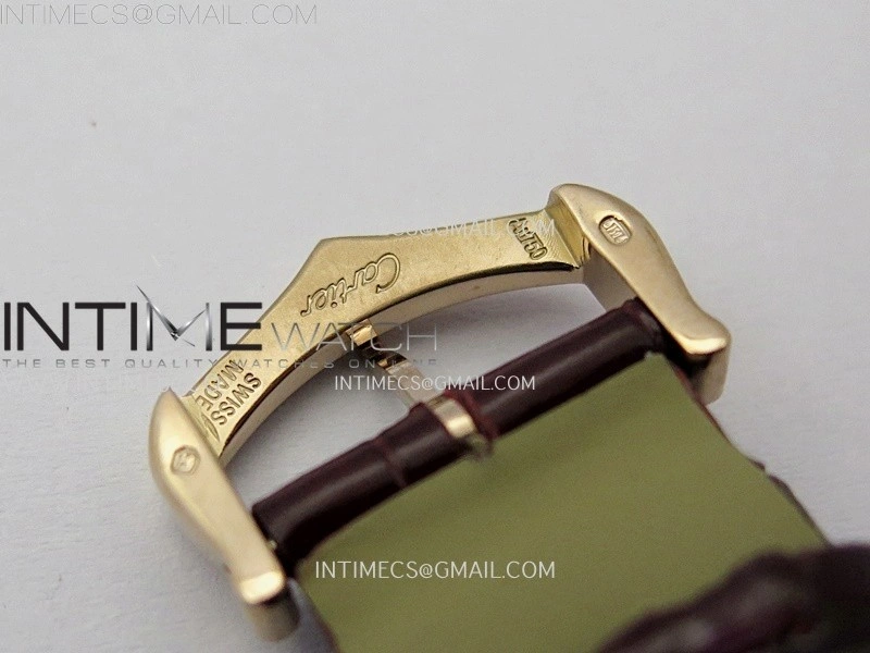 Tank Francaise Ladies 27mm Diamond Bezel RG 8848F 1:1 Best Edition Silver Dial on Red Leather Strap Ronda Quartz V2