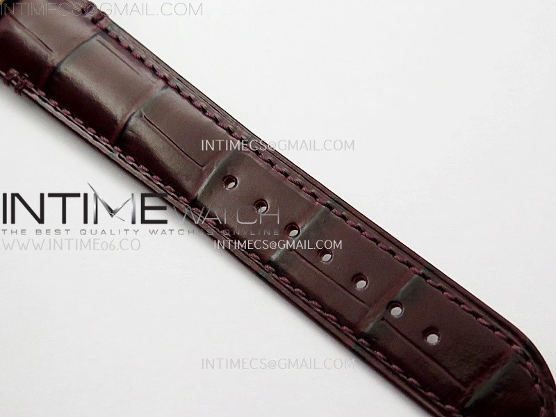 Tank Francaise Ladies 27mm Diamond Bezel RG 8848F 1:1 Best Edition Silver Dial on Red Leather Strap Ronda Quartz V2