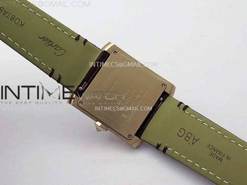 Tank Francaise Ladies 27mm Diamond Bezel RG 8848F 1:1 Best Edition Silver Dial on Red Leather Strap Ronda Quartz V2