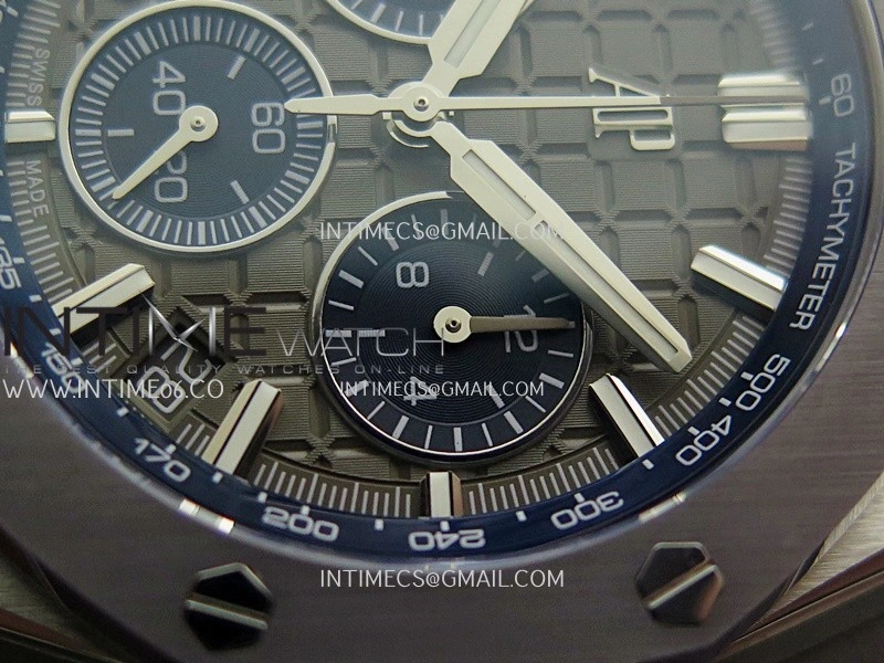Royal Oak Offshore 43mm 26420 Ceramic Bezel SS APSF 1:1 Best Edition Gray Dial On Gray Rubber Strap SA4401 Super Clone