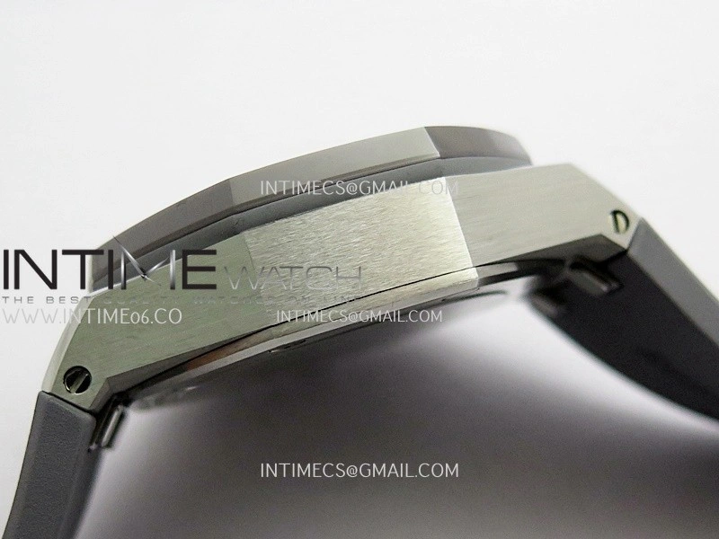 Royal Oak Offshore 43mm 26420 Ceramic Bezel SS APSF 1:1 Best Edition Gray Dial On Gray Rubber Strap SA4401 Super Clone