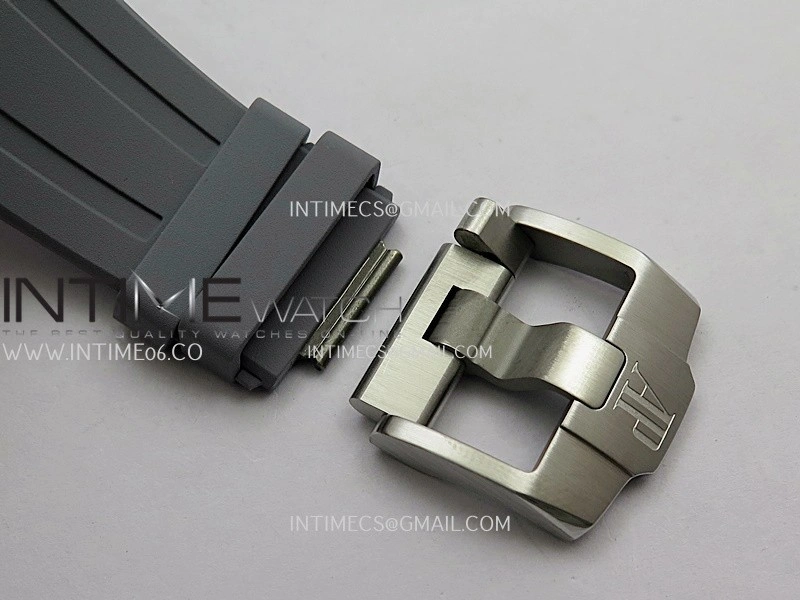 Royal Oak Offshore 43mm 26420 Ceramic Bezel SS APSF 1:1 Best Edition Gray Dial On Gray Rubber Strap SA4401 Super Clone