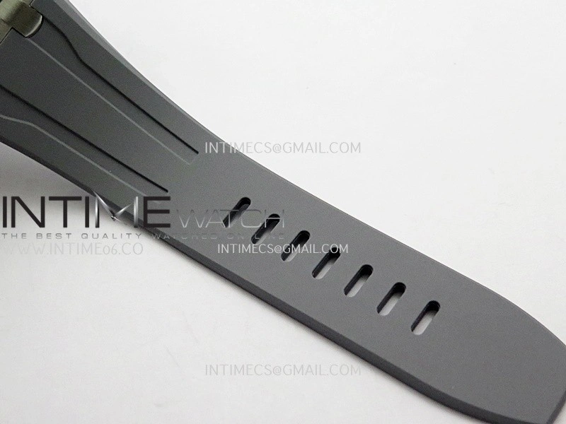 Royal Oak Offshore 43mm 26420 Ceramic Bezel SS APSF 1:1 Best Edition Gray Dial On Gray Rubber Strap SA4401 Super Clone