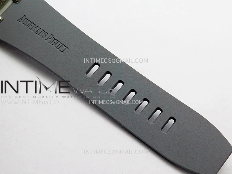 Royal Oak Offshore 43mm 26420 Ceramic Bezel SS APSF 1:1 Best Edition Gray Dial On Gray Rubber Strap SA4401 Super Clone
