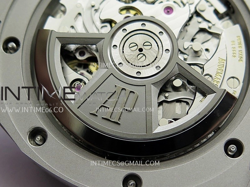 Royal Oak Offshore 43mm 26420 Ceramic Bezel SS APSF 1:1 Best Edition Gray Dial On Gray Rubber Strap SA4401 Super Clone
