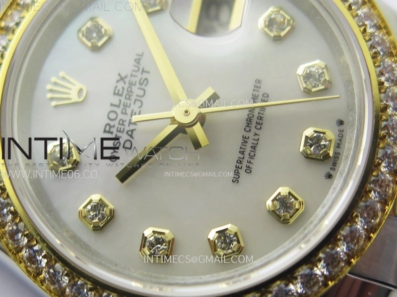 Datejust 28mm 279173 Crystals Bezel SS YG APSF Best Edition MOP Dial Crystals Markers on Jubilee Bracelet NH05