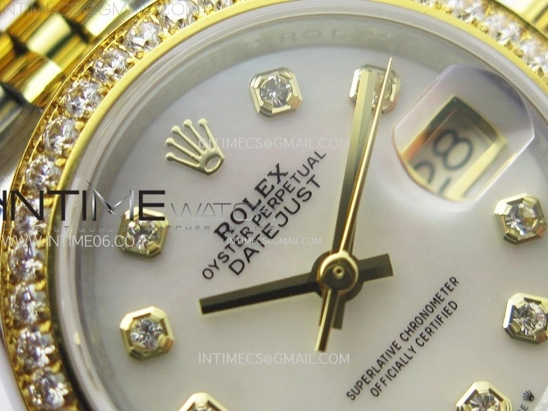 Datejust 28mm 279173 Crystals Bezel SS YG APSF Best Edition MOP Dial Crystals Markers on Jubilee Bracelet NH05