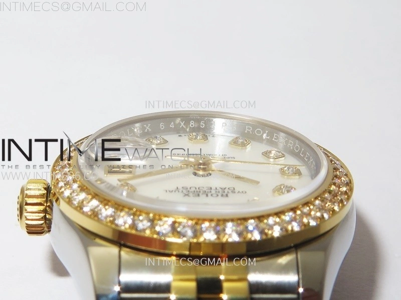 Datejust 28mm 279173 Crystals Bezel SS YG APSF Best Edition MOP Dial Crystals Markers on Jubilee Bracelet NH05