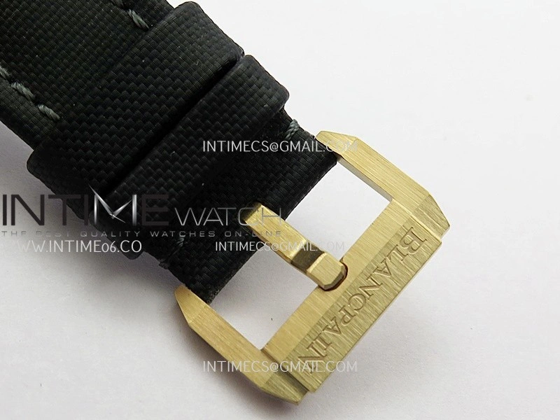 Fifty Fathoms Bathyscape Black Ceramic Bezel RG GF 1:1 Best Edition Black Dial On Black Nylon Strap A1315