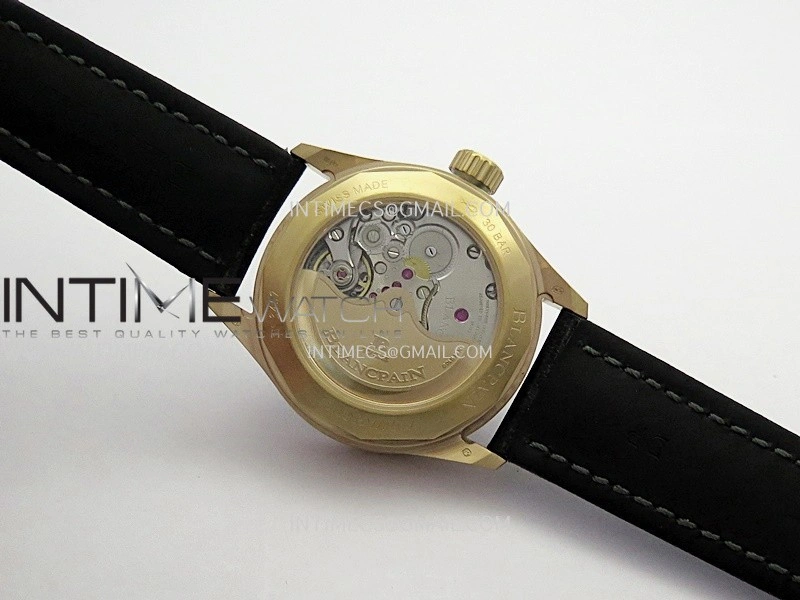 Fifty Fathoms Bathyscape Black Ceramic Bezel RG GF 1:1 Best Edition Black Dial On Black Nylon Strap A1315