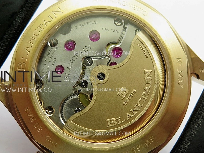 Fifty Fathoms Bathyscape Black Ceramic Bezel RG GF 1:1 Best Edition Black Dial On Black Nylon Strap A1315