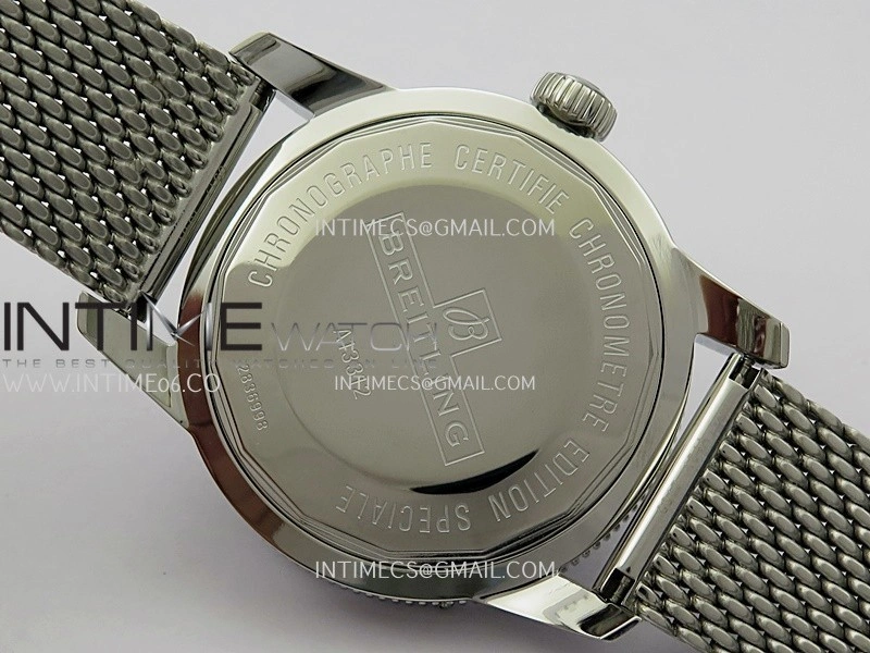 SuperOcean 46mm Black Ceramic Bezel SS B50 1:1 Best Edition Green Dial On SS Mesh Bracelet A2824