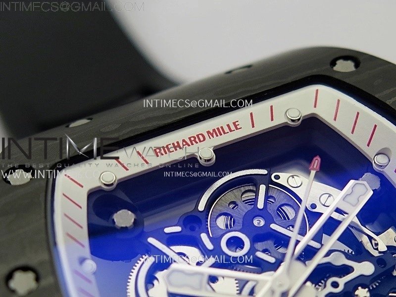 RM055 White inner Bezel Black Crown NTPT NTPT ZF 1:1 Best Edition on Black Rubber Strap RMUL2 Super Clone