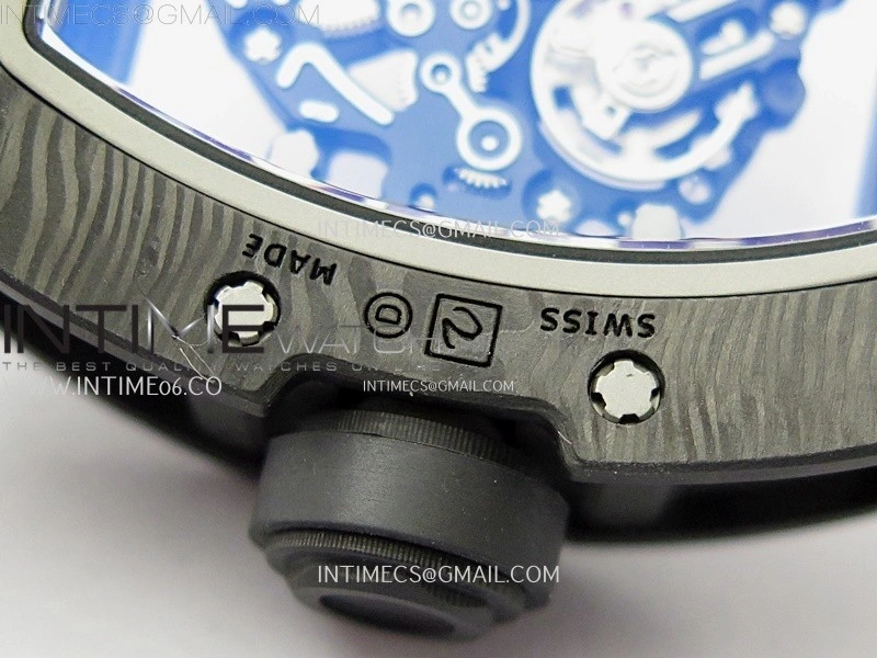 RM055 White inner Bezel Black Crown NTPT NTPT ZF 1:1 Best Edition on Black Rubber Strap RMUL2 Super Clone