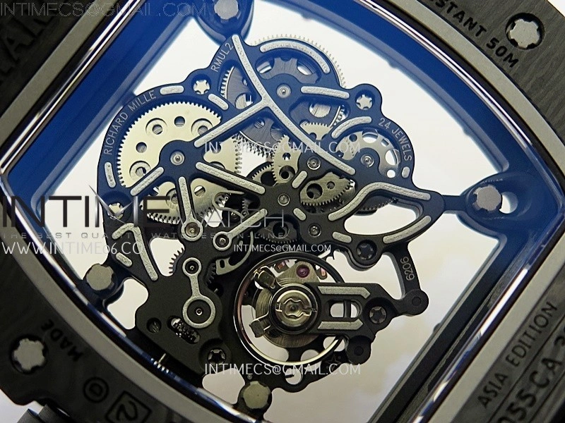 RM055 White inner Bezel Black Crown NTPT NTPT ZF 1:1 Best Edition on Black Rubber Strap RMUL2 Super Clone