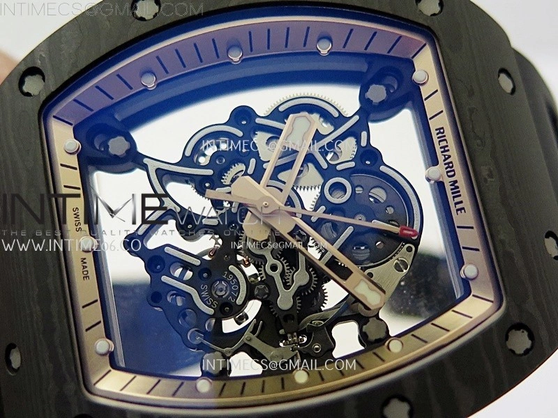RM055 RG Inner Bezel Black Crown NTPT NTPT ZF 1:1 Best Edition on Black Rubber Strap RMUL2 Super Clone