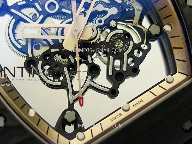 RM055 RG Inner Bezel Black Crown NTPT NTPT ZF 1:1 Best Edition on Black Rubber Strap RMUL2 Super Clone