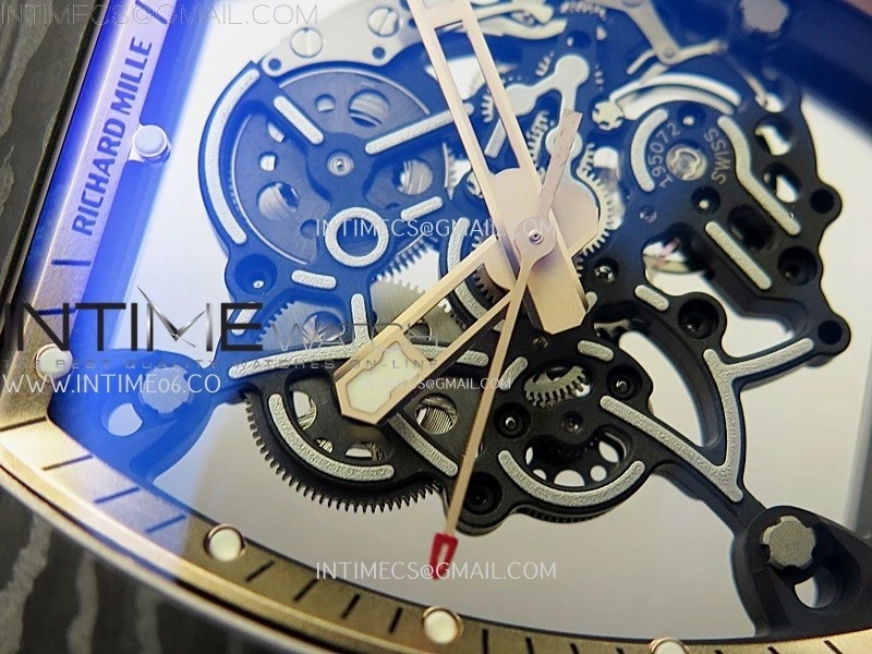 RM055 RG Inner Bezel Black Crown NTPT NTPT ZF 1:1 Best Edition on Black Rubber Strap RMUL2 Super Clone