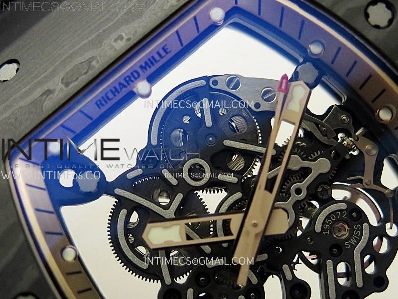 RM055 RG Inner Bezel Black Crown NTPT NTPT ZF 1:1 Best Edition on Black Rubber Strap RMUL2 Super Clone