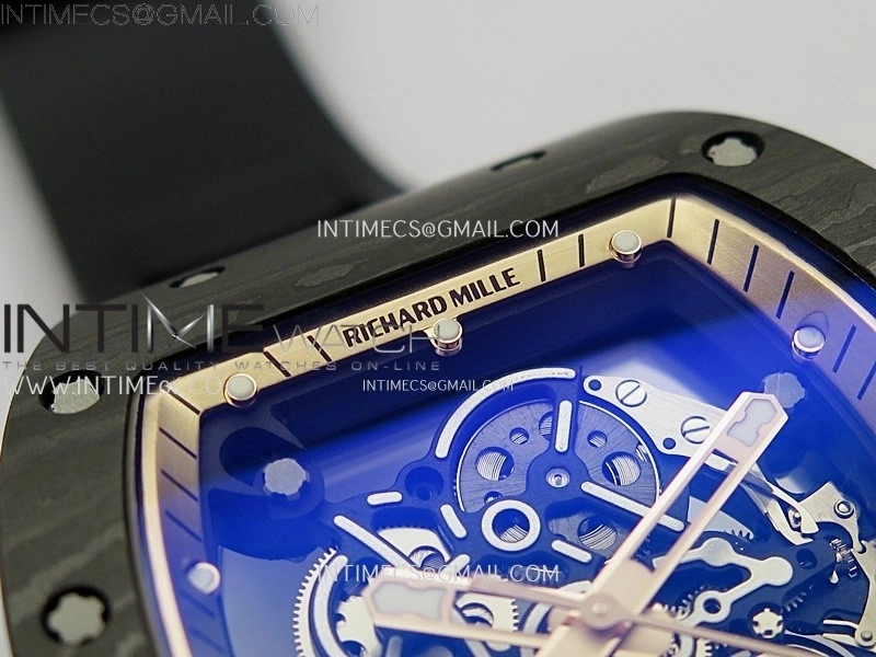 RM055 RG Inner Bezel Black Crown NTPT NTPT ZF 1:1 Best Edition on Black Rubber Strap RMUL2 Super Clone