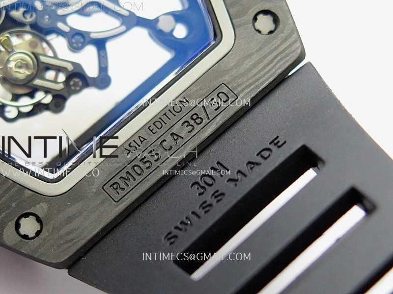 RM055 RG Inner Bezel Black Crown NTPT NTPT ZF 1:1 Best Edition on Black Rubber Strap RMUL2 Super Clone