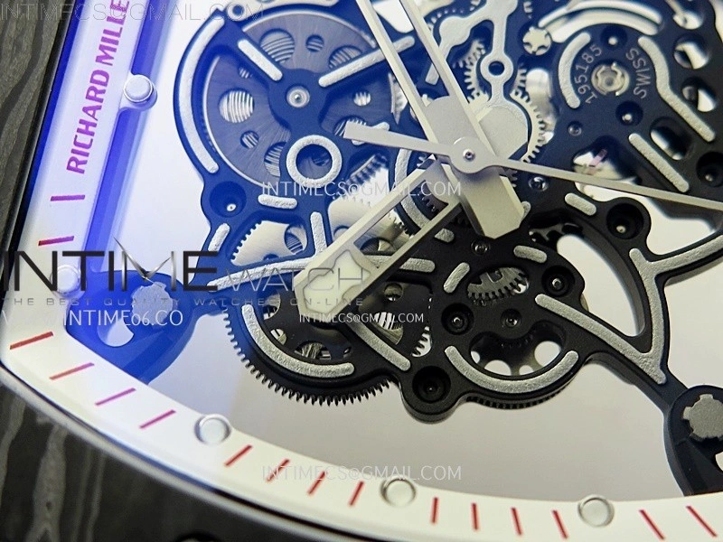 RM055 White Inner Bezel Black Crown NTPT NTPT ZF 1:1 Best Edition on White Rubber Strap RMUL2 Super Clone
