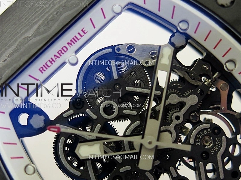 RM055 White Inner Bezel Black Crown NTPT NTPT ZF 1:1 Best Edition on White Rubber Strap RMUL2 Super Clone