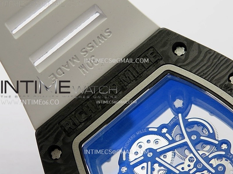 RM055 White Inner Bezel Black Crown NTPT NTPT ZF 1:1 Best Edition on White Rubber Strap RMUL2 Super Clone