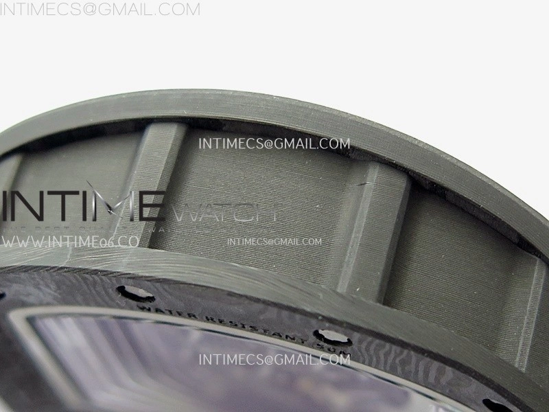 RM055 Blue Inner Bezel Black Crown NTPT NTPT ZF 1:1 Best Edition on White Rubber Strap RMUL2 Super Clone
