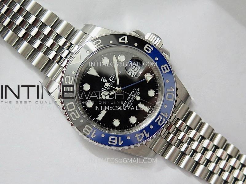 GMT-Master II 126710 BLNR Black Blue 904L SS ERF 1:1 Best Edition Black Dial On Jubilee Bracelet JH3285 CHS