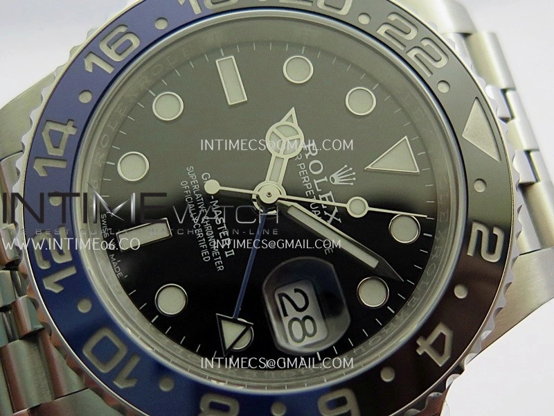 GMT-Master II 126710 BLNR Black Blue 904L SS ERF 1:1 Best Edition Black Dial On Jubilee Bracelet JH3285 CHS