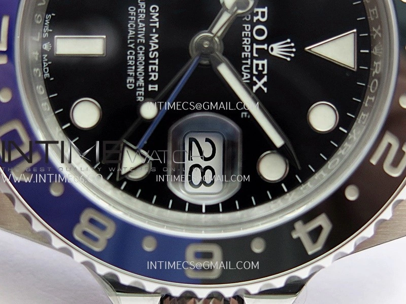GMT-Master II 126710 BLNR Black Blue 904L SS ERF 1:1 Best Edition Black Dial On Jubilee Bracelet JH3285 CHS