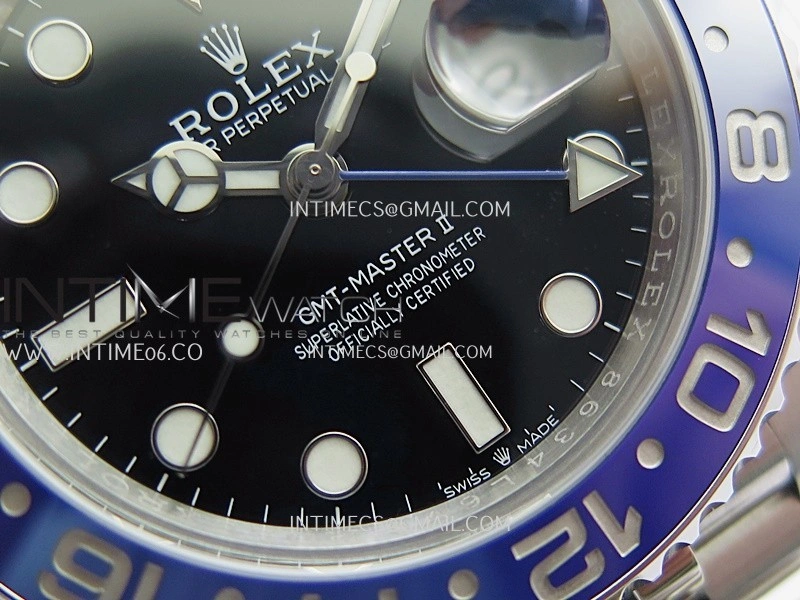 GMT-Master II 126710 BLNR Black Blue 904L SS ERF 1:1 Best Edition Black Dial On Jubilee Bracelet JH3285 CHS
