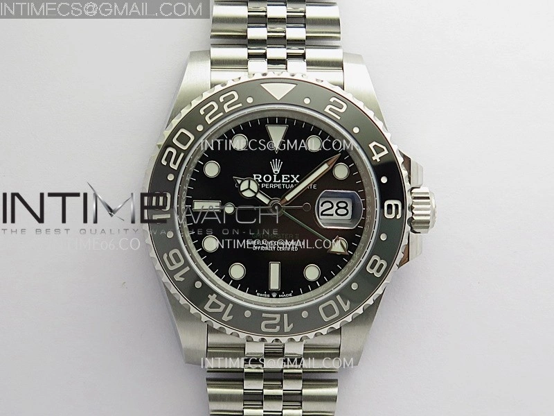 GMT-Master II 126710 GRNR Black Gray 904L SS ERF 1:1 Best Edition Black Dial On Jubilee Bracelet JH3285 CHS