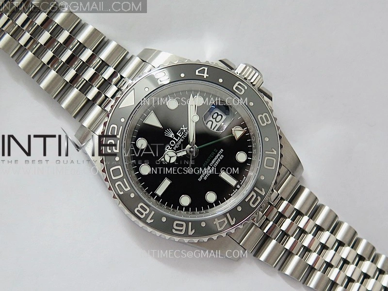 GMT-Master II 126710 GRNR Black Gray 904L SS ERF 1:1 Best Edition Black Dial On Jubilee Bracelet JH3285 CHS
