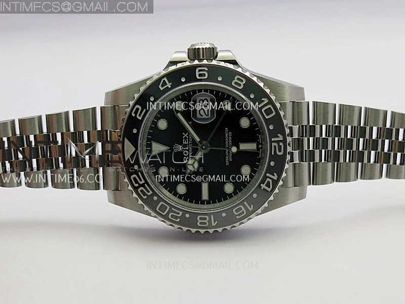 GMT-Master II 126710 GRNR Black Gray 904L SS ERF 1:1 Best Edition Black Dial On Jubilee Bracelet JH3285 CHS