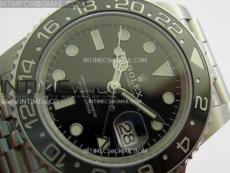 GMT-Master II 126710 GRNR Black Gray 904L SS ERF 1:1 Best Edition Black Dial On Jubilee Bracelet JH3285 CHS