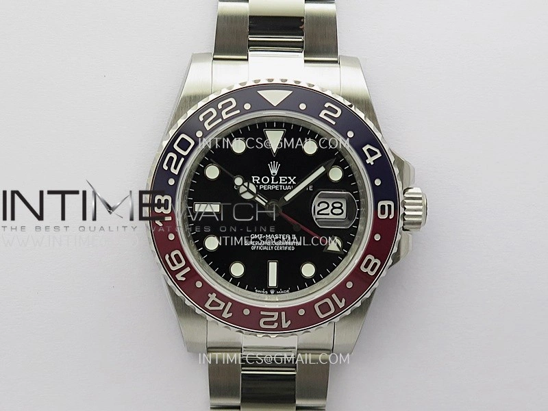 GMT-Master II 126710 BLRO Black Red V2 904L SS QF 1:1 Best Edition Black Dial On Oyster Bracelet SH3285 CHS