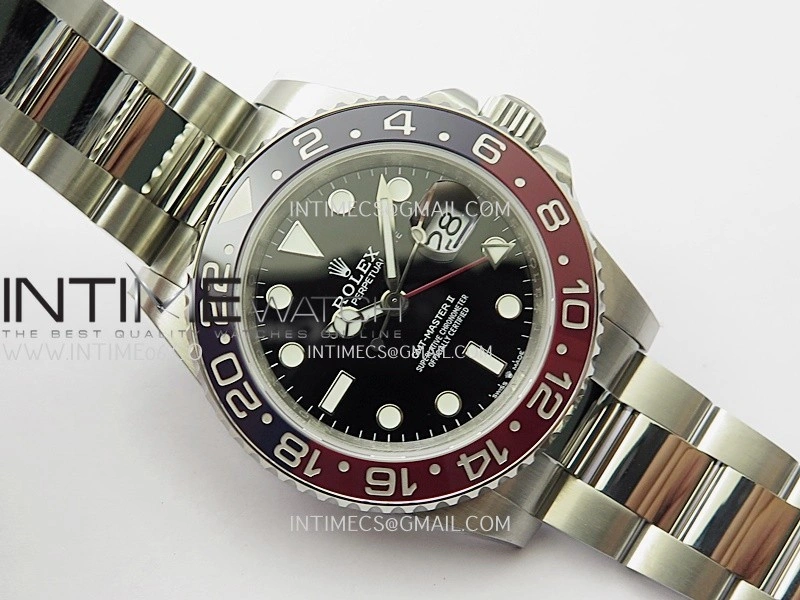 GMT-Master II 126710 BLRO Black Red V2 904L SS QF 1:1 Best Edition Black Dial On Oyster Bracelet SH3285 CHS