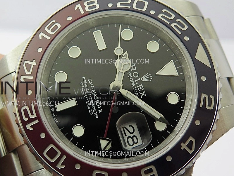 GMT-Master II 126710 BLRO Black Red V2 904L SS QF 1:1 Best Edition Black Dial On Oyster Bracelet SH3285 CHS
