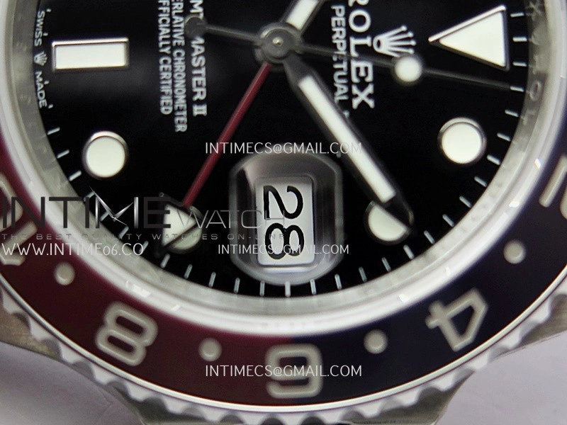 GMT-Master II 126710 BLRO Black Red V2 904L SS QF 1:1 Best Edition Black Dial On Oyster Bracelet SH3285 CHS