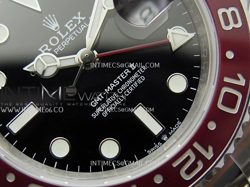 GMT-Master II 126710 BLRO Black Red V2 904L SS QF 1:1 Best Edition Black Dial On Oyster Bracelet SH3285 CHS