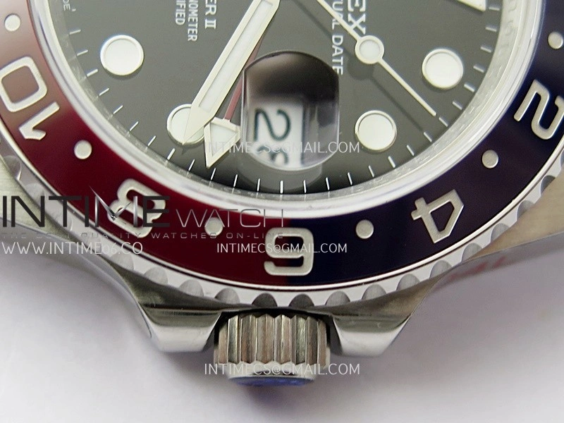 GMT-Master II 126710 BLRO Black Red V2 904L SS QF 1:1 Best Edition Black Dial On Oyster Bracelet SH3285 CHS