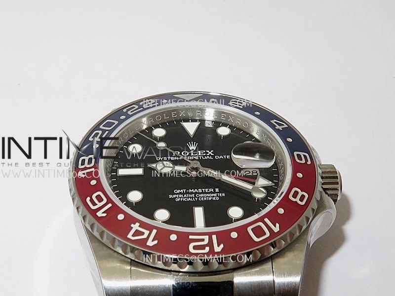 GMT-Master II 126710 BLRO Black Red V2 904L SS QF 1:1 Best Edition Black Dial On Oyster Bracelet SH3285 CHS